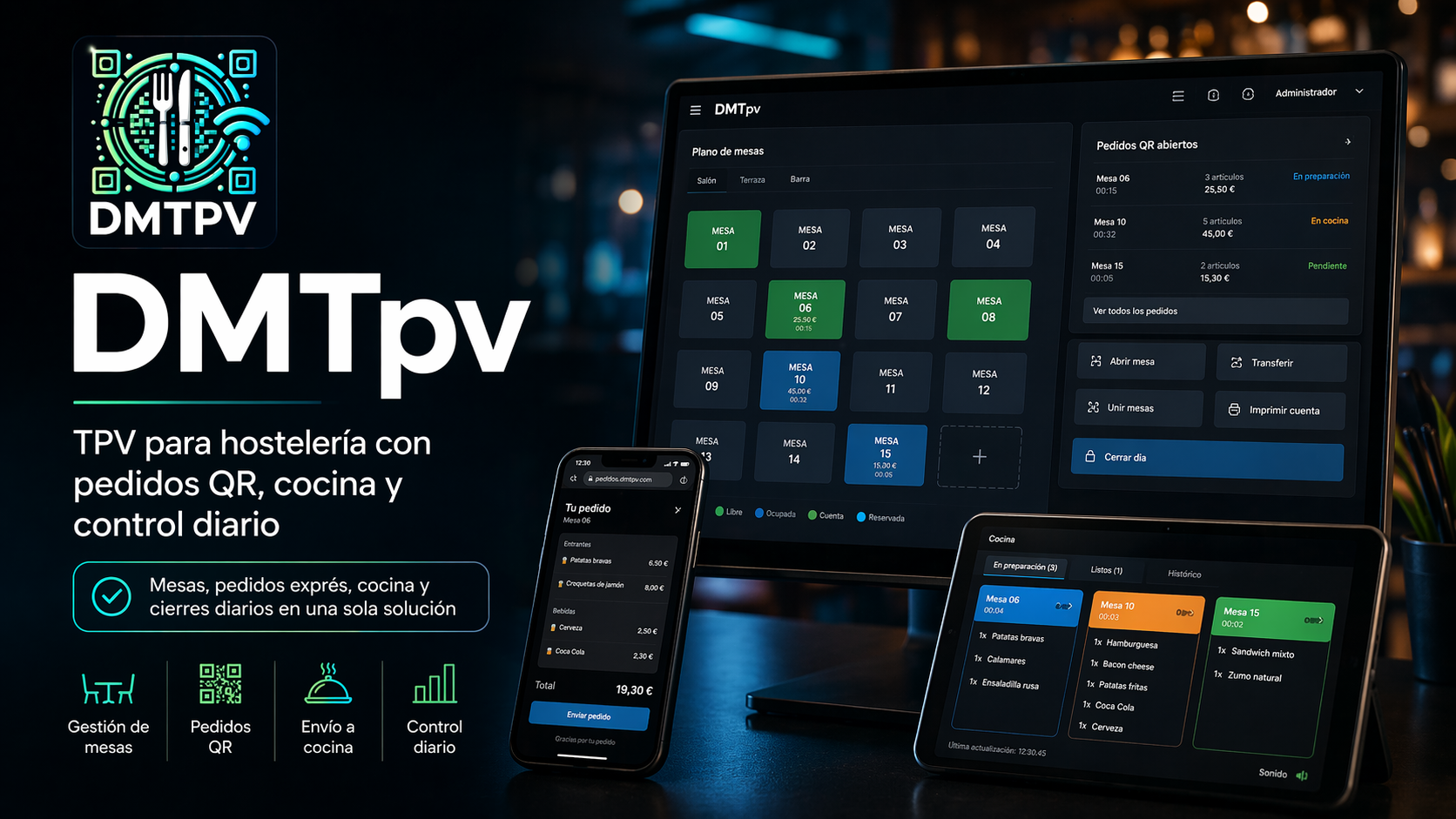 Vista principal de DMTpv en funcionamiento